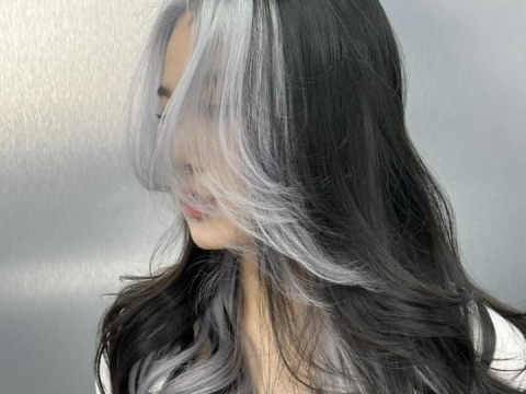 Tóc Highlight Bạc 