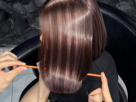 Tóc Highlight Bạc 