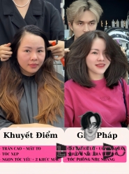 Nhuộm Nâu Trà Uốn Phồng